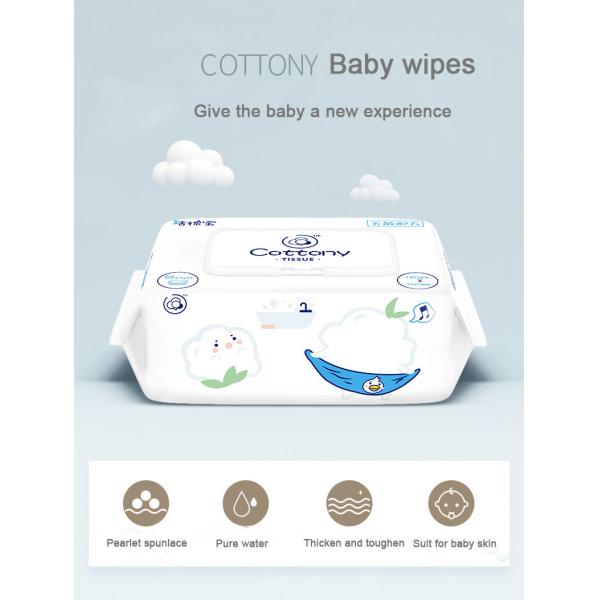 Non Woven Material Baby Cleaning Wipes With No Chemical Addition