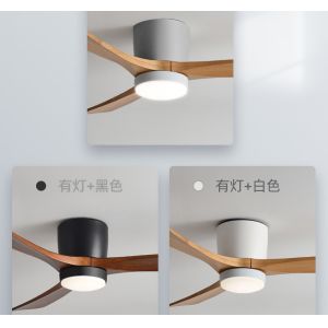 China 42 Inch 52 Inch Modern DC Motor Remote Control Solid Wood Blade Led Ceiling Fan With Ligh on sale
