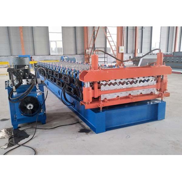 Rib Roof / Corrugated Steel Panel Roll Forming Machine With Hydraulic Driving System