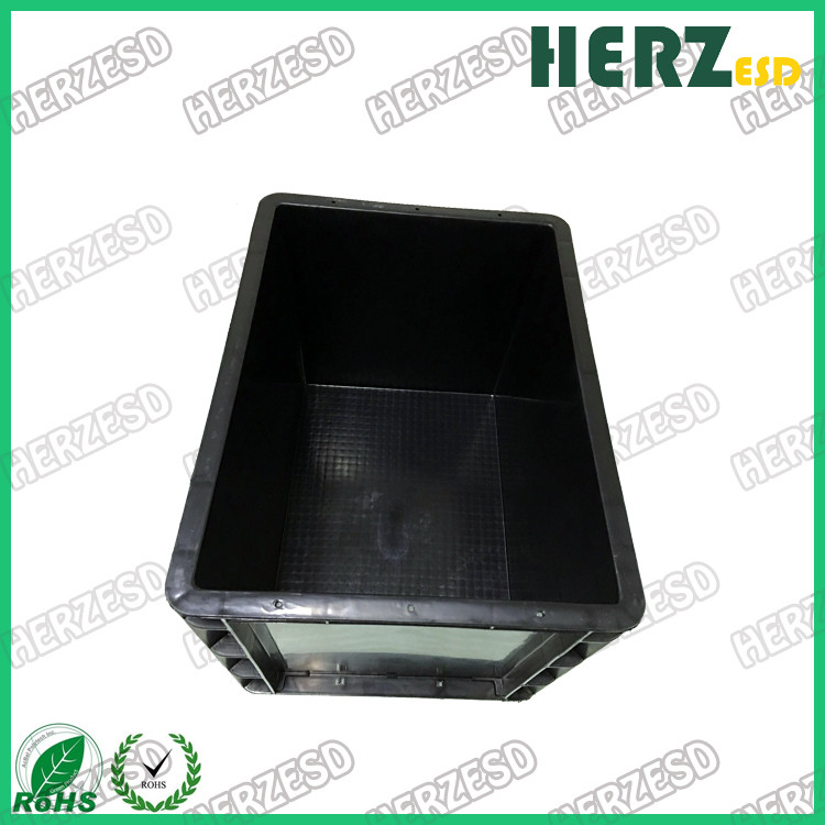Circulation ESD Storage Box Conductive Injection Interior Size 565 X 365 X 220mm