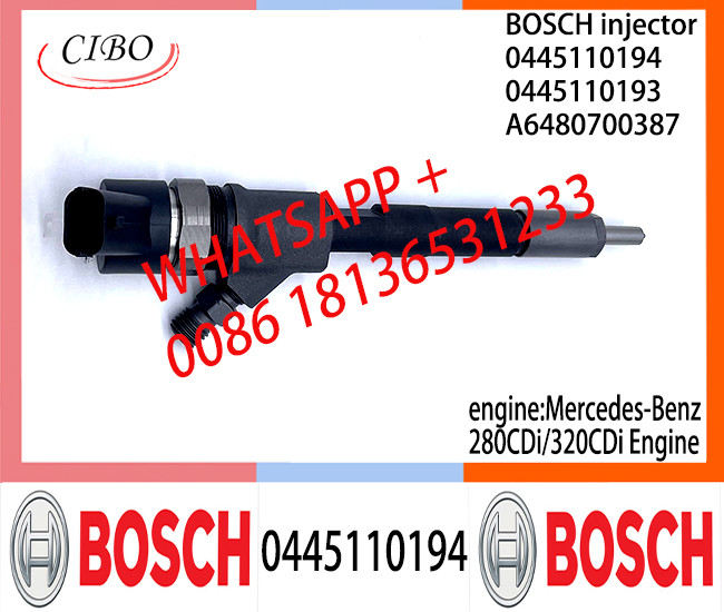 BOSCH Common fuel Rail Injector 0445110191 0445110192 0445110193 0445110194 0445110263 0445110264 for Mercedes-Benz
