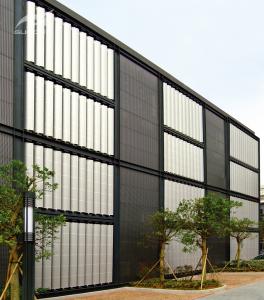 China Residential Curtain Wall Louvers Remote Manual Control PVDF Coating Durable on sale