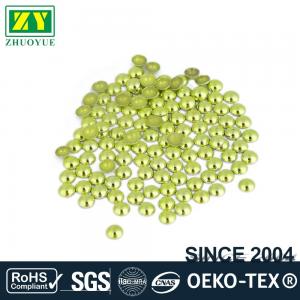 High Color Accuracy Flat Back Metal Studs Good Stickness With Even Shinning Facets