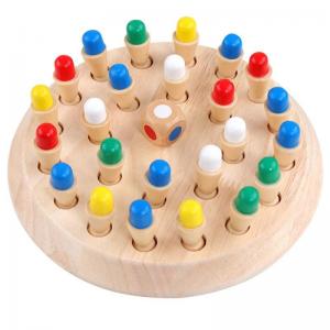 China 5.5cm Wooden Montessori Baby Toys Memory Matchstick Chess Game on sale