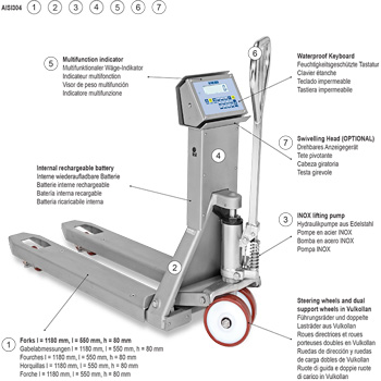 IP68 2000kg Forklift Scale Attachment Load Cell High Resolution
