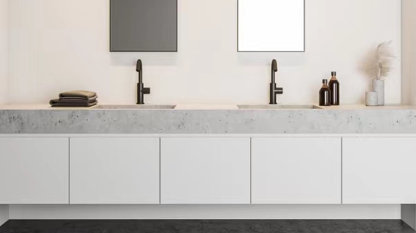 Imported Commercial Bathroom Vanities with Solid Wood Door Material and Basin Included