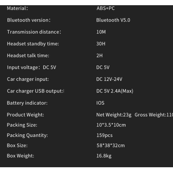 5V 2.4A Fast Car Phone Charger Adapter With Earphone