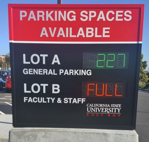 Square 510 DIP VMS Parking Space Available CountingLED Display Board