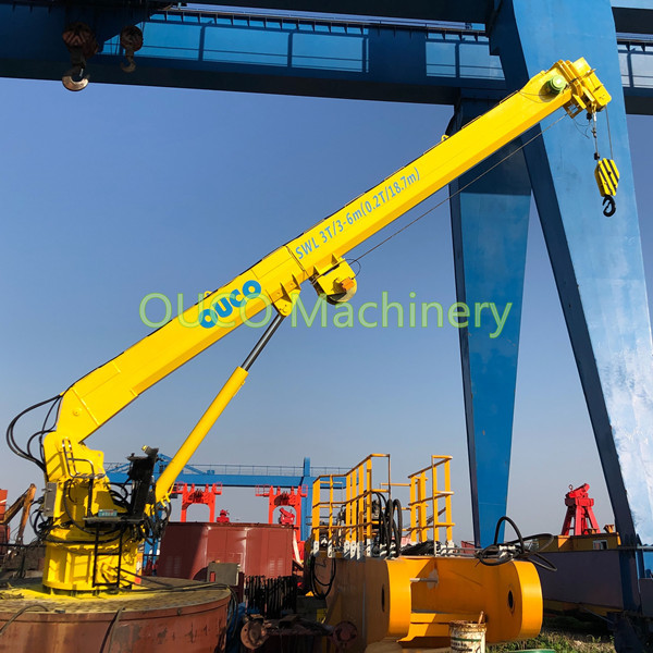 Quality CCS Steel Lifting cargoes 20M 0.2T Telescopic Boom Crane wholesale
