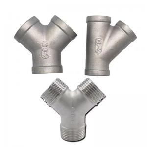 China Casting WZ Stainless steel 201 304 316 Y-shaped internal thread tee fitting joint NPT BSP on sale