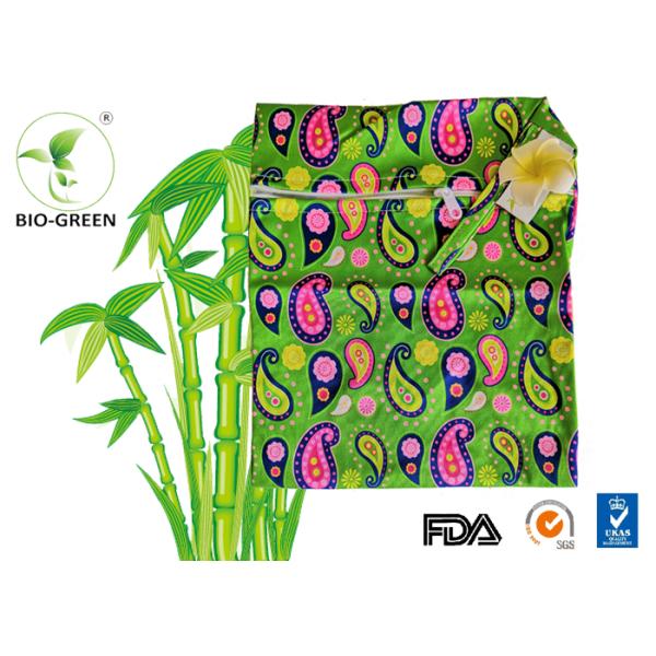 Babies Colorful Waterproof Wet Bag , Multi Functional Reusable Diaper Wet Bag