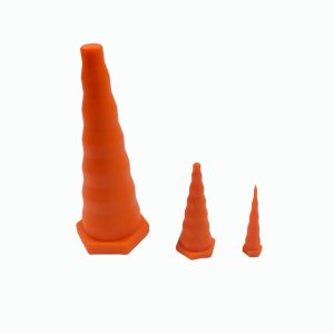 Silicone Custom Shape Double Flare Hot Red Ear Plugs Flesh Tunnel Piercing