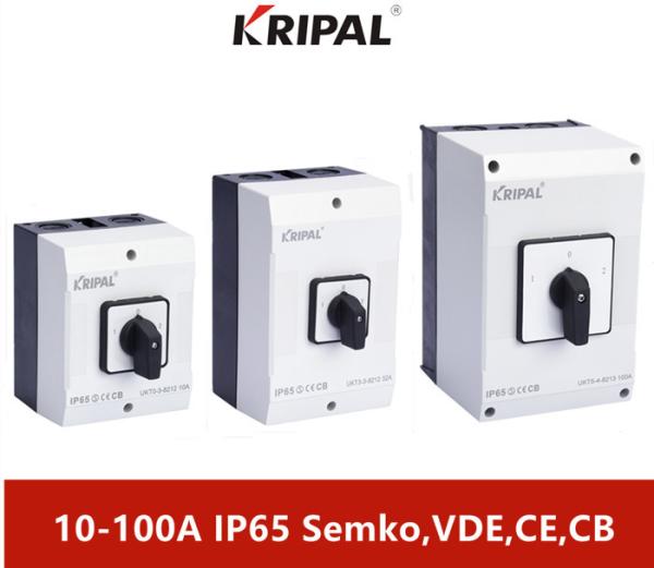 Cheap KRIPAL 10-100A IP65 Waterproof Changeover Switch RoHS Standard for sale