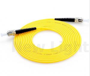China ST - ST Single Mode SX Optical Fiber Patch Cord Yellow PVC / LSZH 2.0 Patch Cable on sale