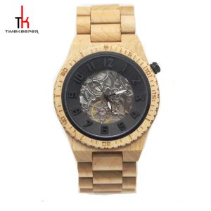 Quality OEM ODM Waterproof Wood Watch / Luxury Wooden Mechanical Watch wholesale