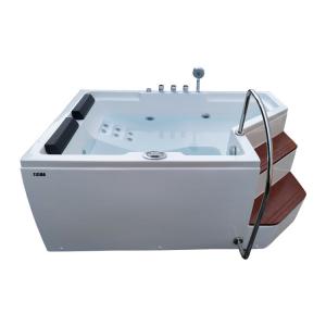 China 70 Soaking Free Standing Air Massage Tub Drop In Home Sitting With Stairs on sale