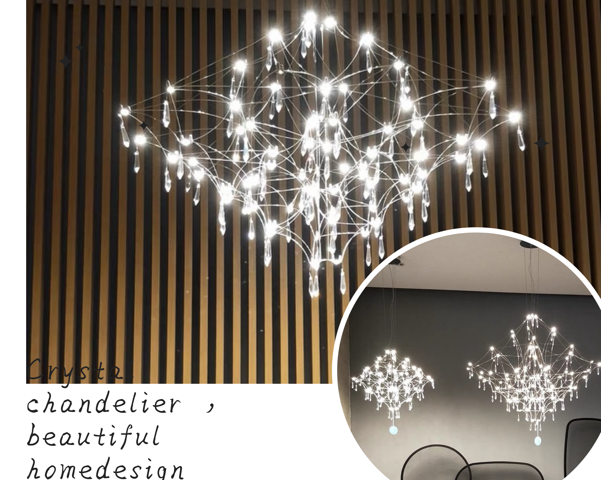 Good Quality Ceiling Handmade lampshade Hanging Lighting Modern Kitchen LED Pendant Chandelier