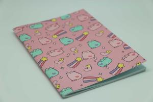 Quality Adorable Pink Pig Softcover Saddle Stitch Binding Notebook Printing Service wholesale