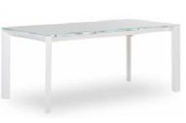 China extendable 4 seater rectangle glass table furniture on sale