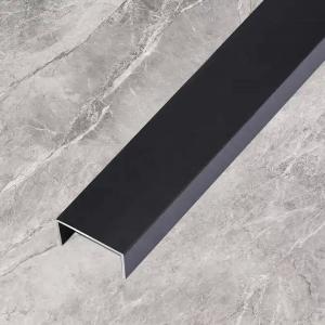 China U Shape Aluminum Tile Edge Trim Black Decoration For Wall Decoration on sale
