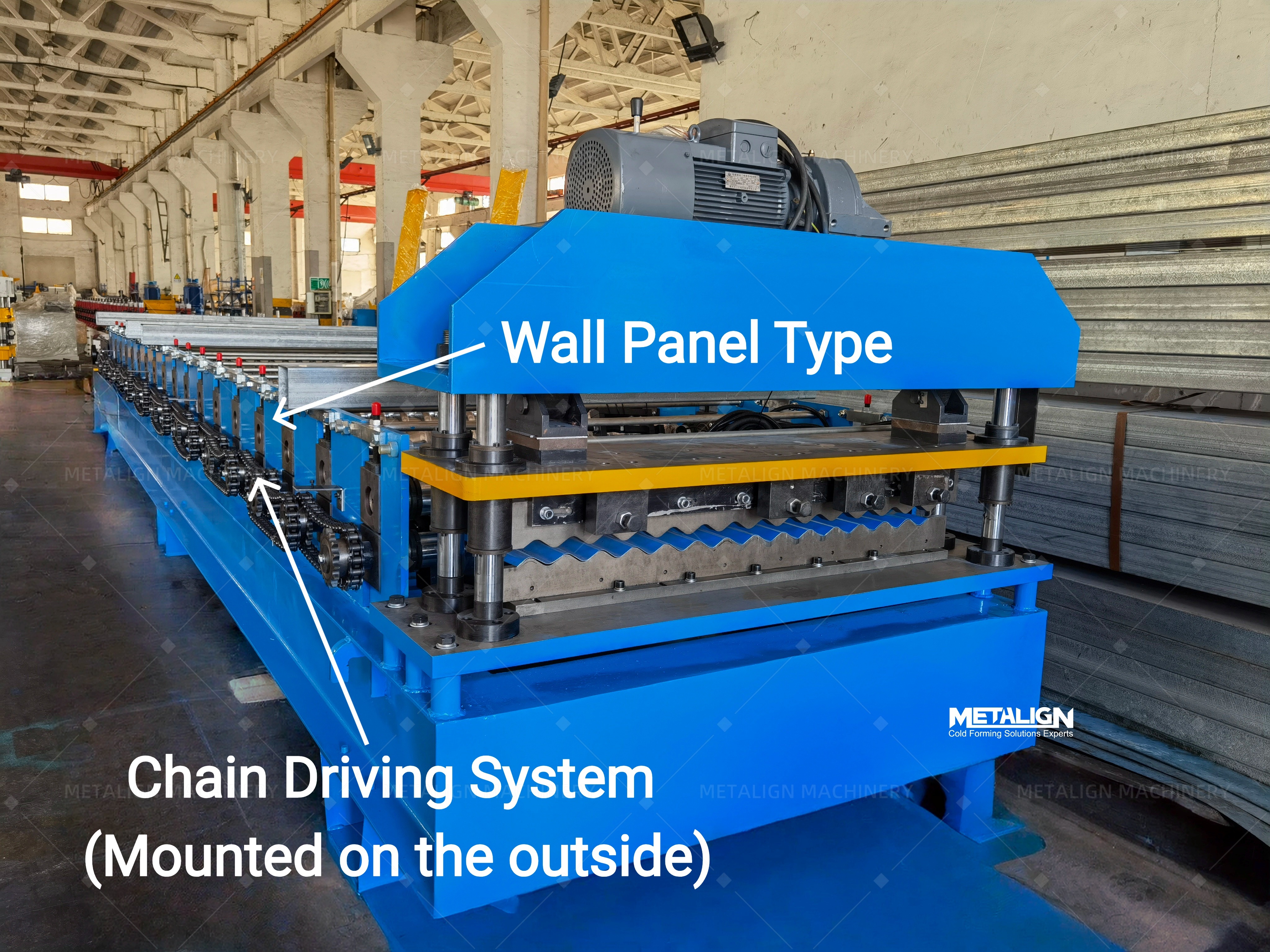 Double-Layer Chain-Driven Roll Forming Machine For Trapezoidal And Corrugated Roof Panels