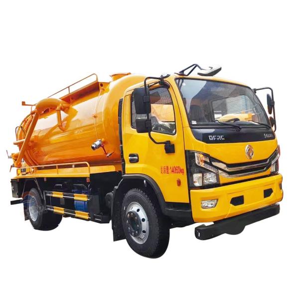 Cheap Factory Low-cost  DFAC  6000 Liters   Sewage Suction Truck   High-pressure Cleaning Truck Vacuum tank  Truck for sale