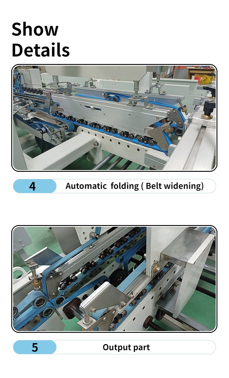Box Folding Machine CQT-800WK-1 Corrugated R Box Folder Gluer for Packaging Material