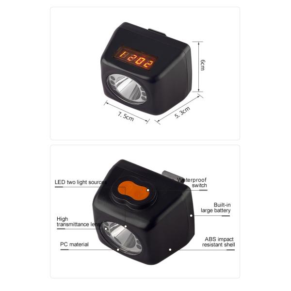 Dual LED Mine Head Lights 4500mah Headlamps Safety Work Lighting