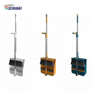 China 36 Small Broom Dustpan Stainless Steel And PP Material Standing Dustpan Set on sale