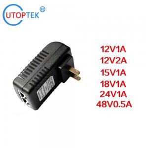 Quality 10/100Mbps DC48V/0.5A POE Power adapter US/EU/UK/AU available power for CCTV poe IP Camera using wholesale