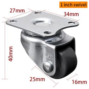 China PP Core 1 Inch Rigid Caster Wheels For Furniture Legs 201P-72 on sale