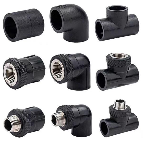 Equal Round Head Code Plastic PE Pipe Fittings For Bathroom Custom Size