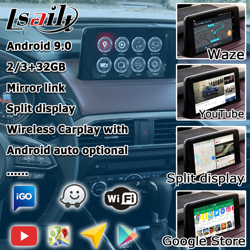 Android auto carplay video interface box for Mazda CX-9 CX9 12V DC power supply