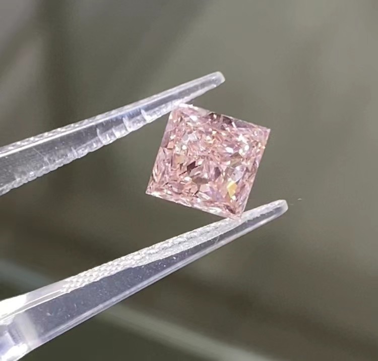Princess Cut Pink Lab Grown Diamonds Light Pink square shape Jewelry Decorations