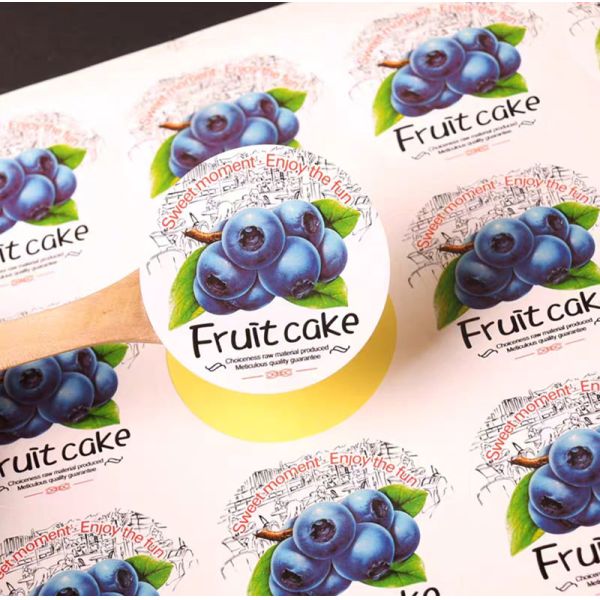 Vegetable Fruit Die Cut Kiss Cut Stickers Roll Pineapple Grape Pear Blueberry