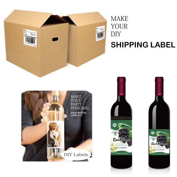 Waterproof Customizable A4 Label Stickers with Vinyl Material for Inkjet and Laser Printers