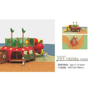 SS304 Fasteners TUV Wooden Playground Equipment Environmental Protection