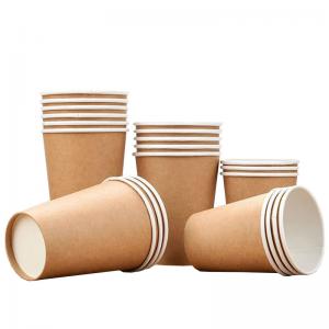 China SGS Disposable Paper Tableware 185gsm 15g PE Paper Board Biodegradable Coffee Cup on sale