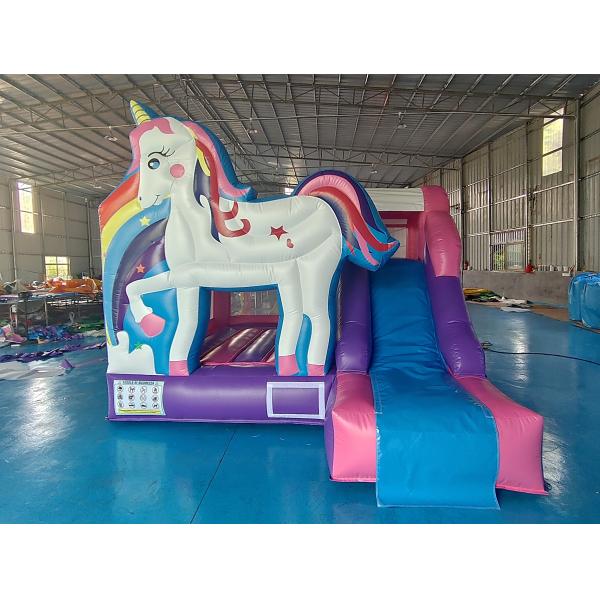 High Quality Inflatable Castle Unicorn Cartoon Inflatable Bounce House With Slide Jumping House For Kids