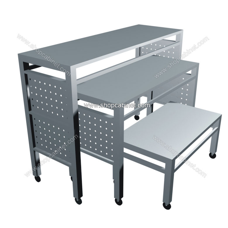 Quality clothes display shelf model, clothes display stand, commercial movable shelves wholesale