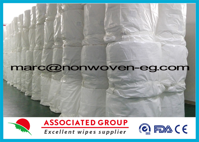 Plain Spunlace Non Woven Cotton Fabric 40gsm 30% Visocose / Rayon And 70% Polyester