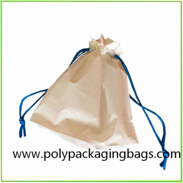 Cheap Clothing Packaging Poly Bags With Drawstring For Shopping / Sports / Travel / Party for sale