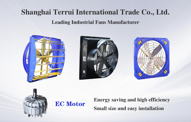EC Large Industrial Exhaust Fan Electric Motor Industrial Circulation Fan For Greenhouse