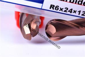 HRC55 TiSiN Coating Milling Machine Cutting Tools , Metric Ball End Milling Machine Tool Bits