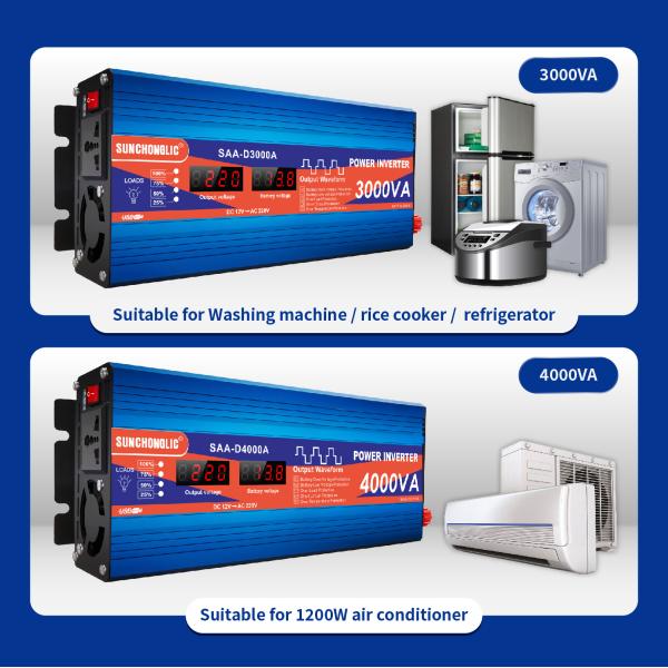 Display 3000w Modified Sine Wave Inverter Versatile 12v To 220v Inverter