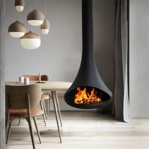 Hanging Fireplace Indoor Suspended Wood Buning Fireplace And Bioethanol