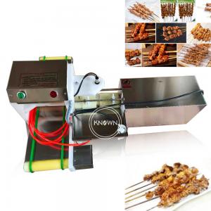 Quality OEM Automatic Meat Skewer Machine 1.5KW SS Beef Chicken Kebab Making Machine wholesale