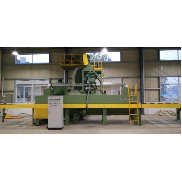 Profiles / Box Section Vertical Shot Blasting Machine , Rust Removal Conveyor Roller Blasting Machine