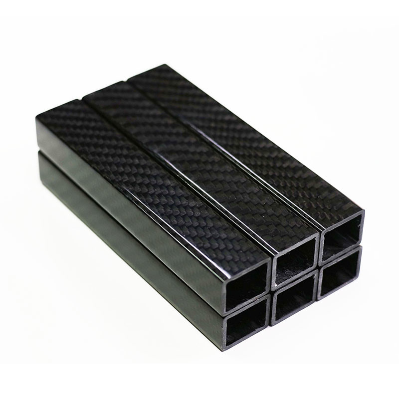 Square Plain Twill Weave Carbon Fiber Tubing For Advertising Panels