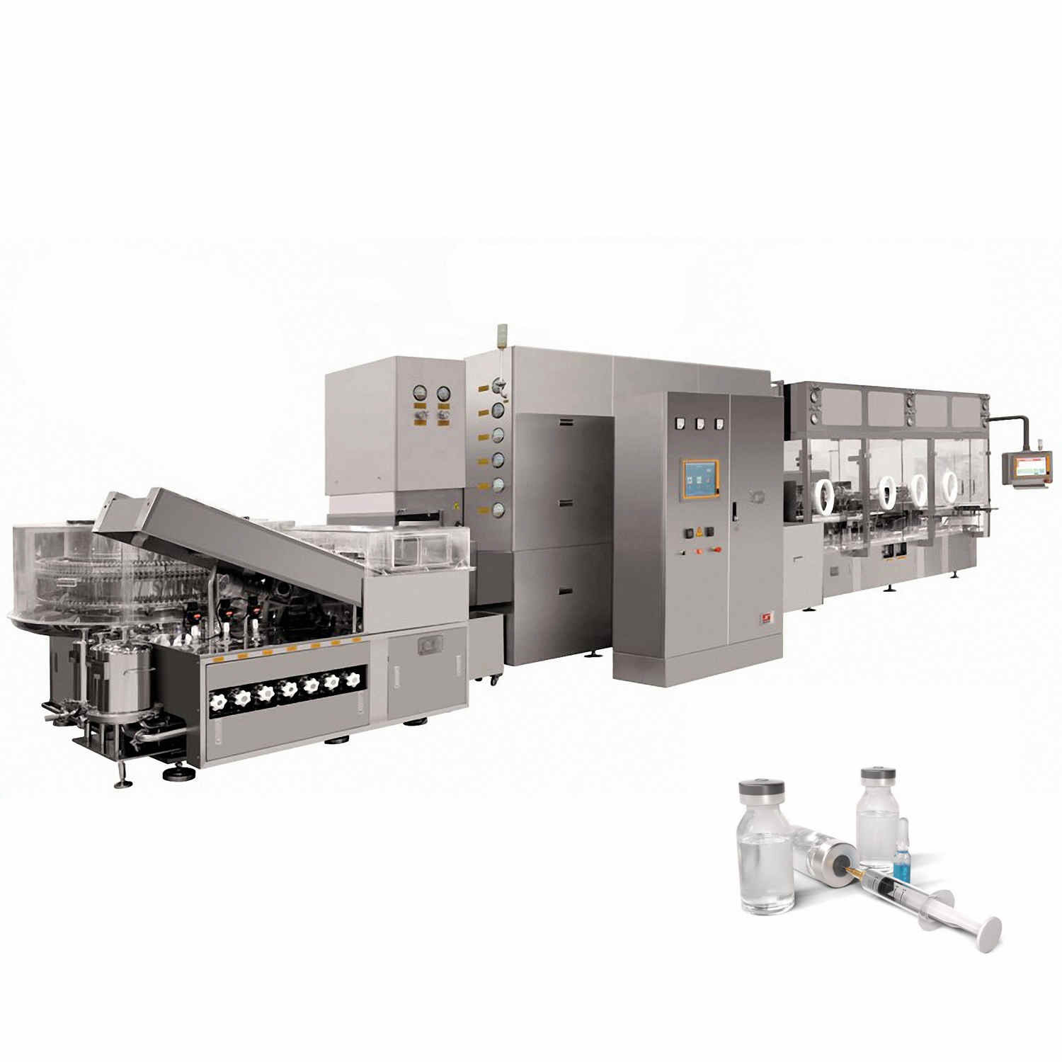 Automatic Vial Bottle Powder Washing Drying Filling Capping Machine Line